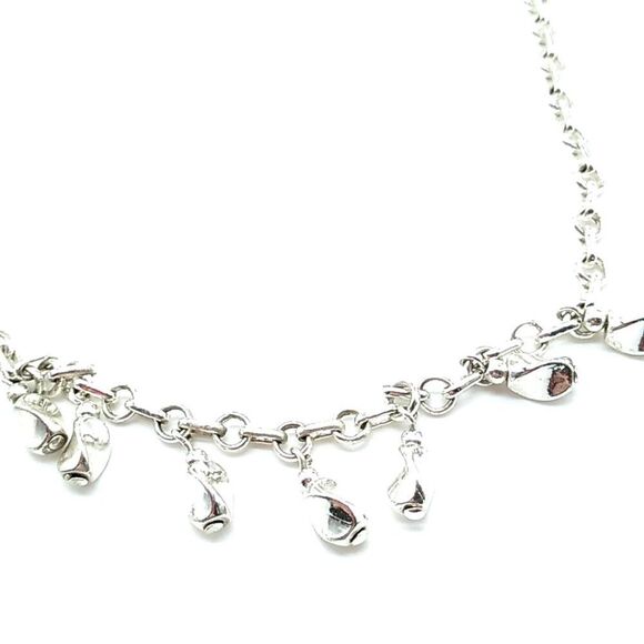 Twisted Teardrop Silver-tone Charm Necklace - Picture 9 of 14